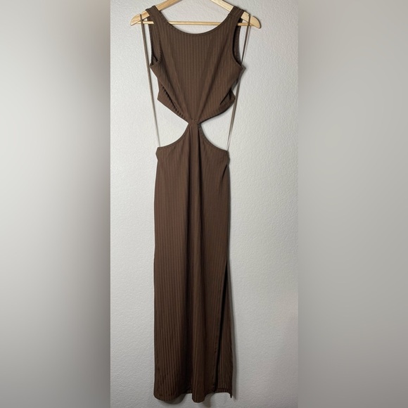 PRINCESS POLLY BILLIE MIDI DRESS BROWN Size 4 - Picture 3 of 7